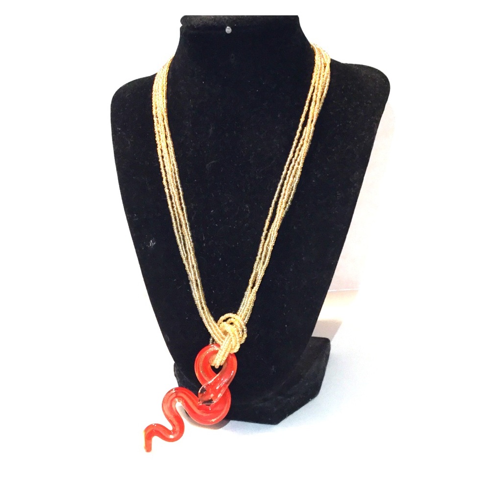 Glass snake necklace